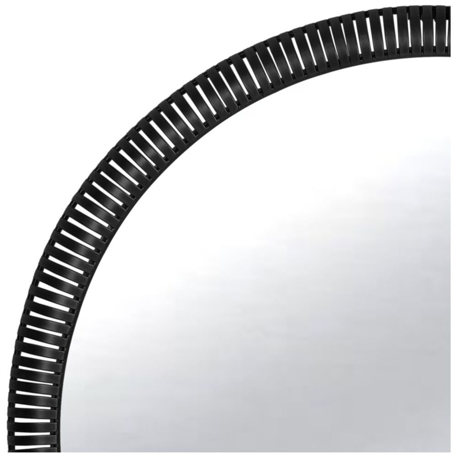 NF Living Edge of Glory Mirror 90cm Metal & Glass Finish - Black