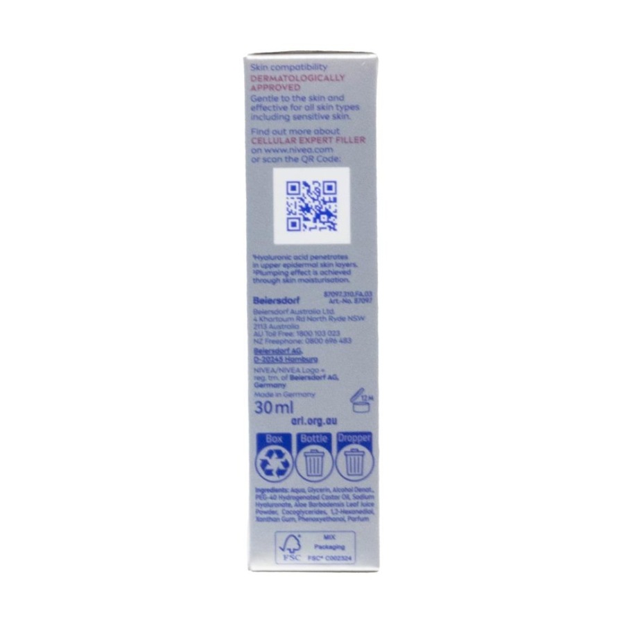 Nivea Anti-Ageing Hyaluronic Replumping Serum Expert Filler Cellular 30ml