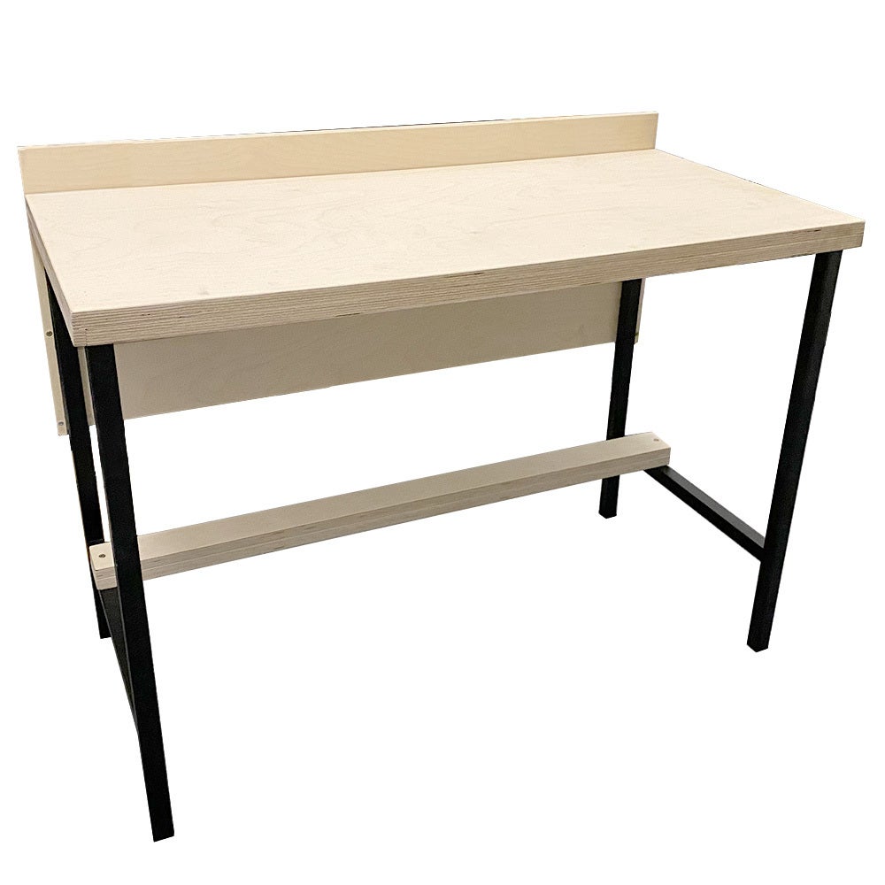 Nook & North 98cm Home Office Plywood Wood Timber Desk w/Metal Legs Light Colour