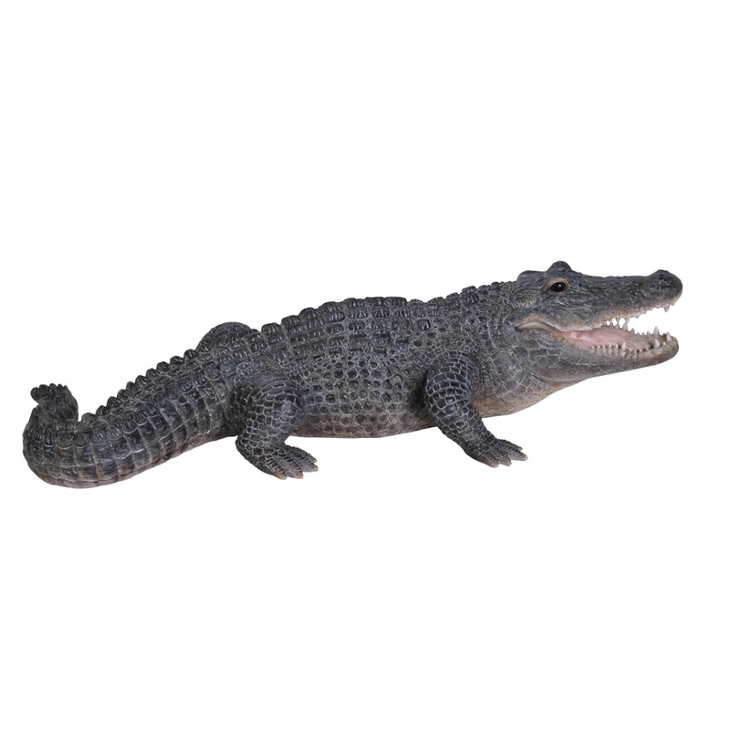 Buy Northcote Pottery 80cm Crocodile Resin Lawn Animal Statue Garden ...