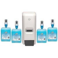 Northfork Liquid Soap Dispenser & 4x 1L Hand-wash/Cartridges Pack/Kit