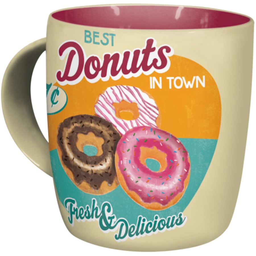 Nostalgic Art Donuts 330ml Ceramic Mug Office Tea/Coffee Drink Cup w/ Handle