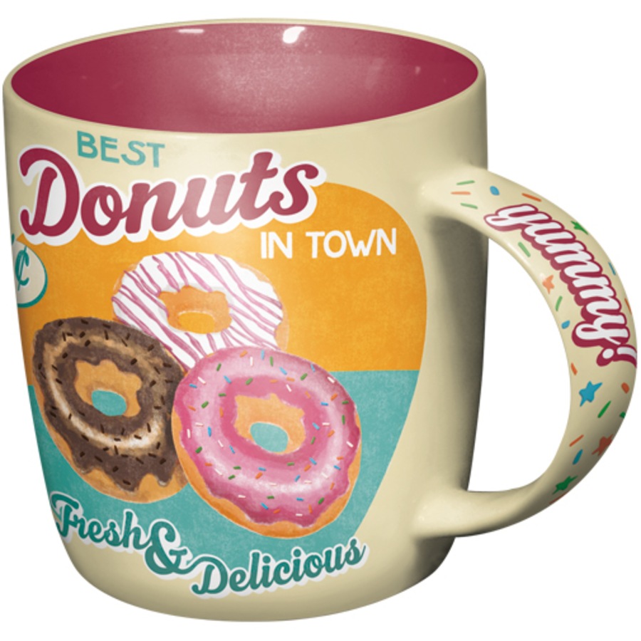 Nostalgic Art Donuts 330ml Ceramic Mug Office Tea/Coffee Drink Cup w/ Handle