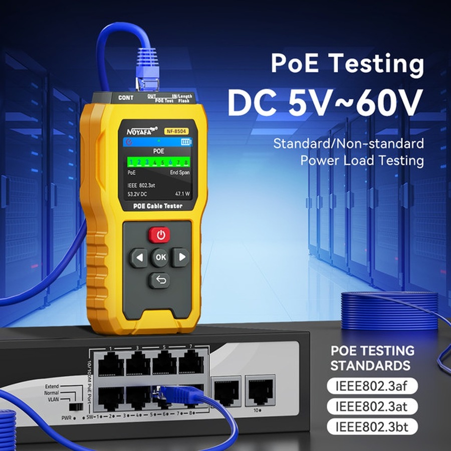 Buy Noyafa Network PoE Cable Tester Length Continuity Port Flash ...