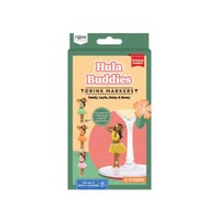 Npw Gift Drinking Buddies Hula Girls Drink Markers Party Cocktail Wine Glass