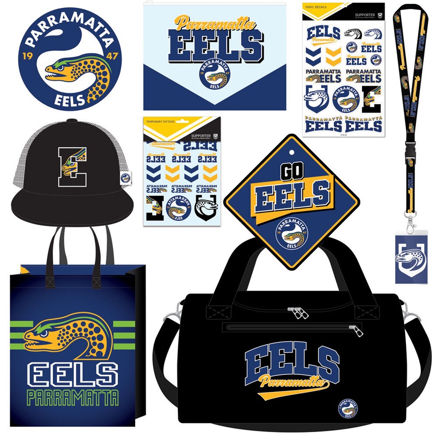 NRL Parramatta Eels Fan Variety/Assorted Merchandise Rugby Sports Showbag