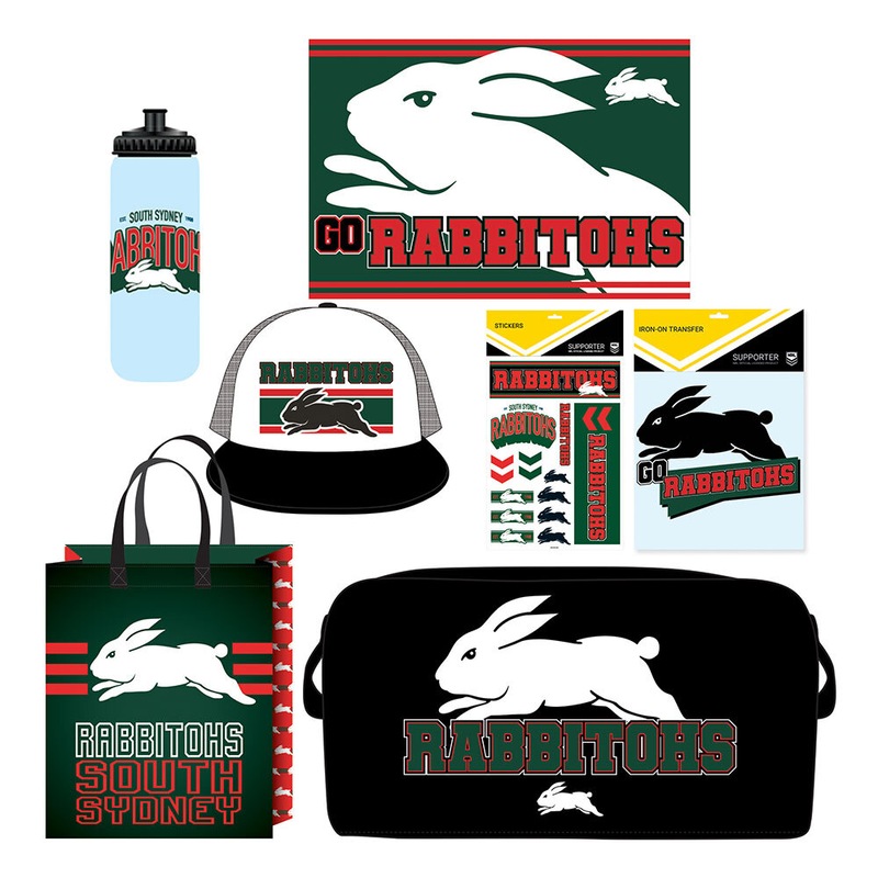 Buy NRL South Sydney Rabbitohs Showbag 22 w/Cap/Drink Bottle/Tote/Duffle Bag/Flag MyDeal