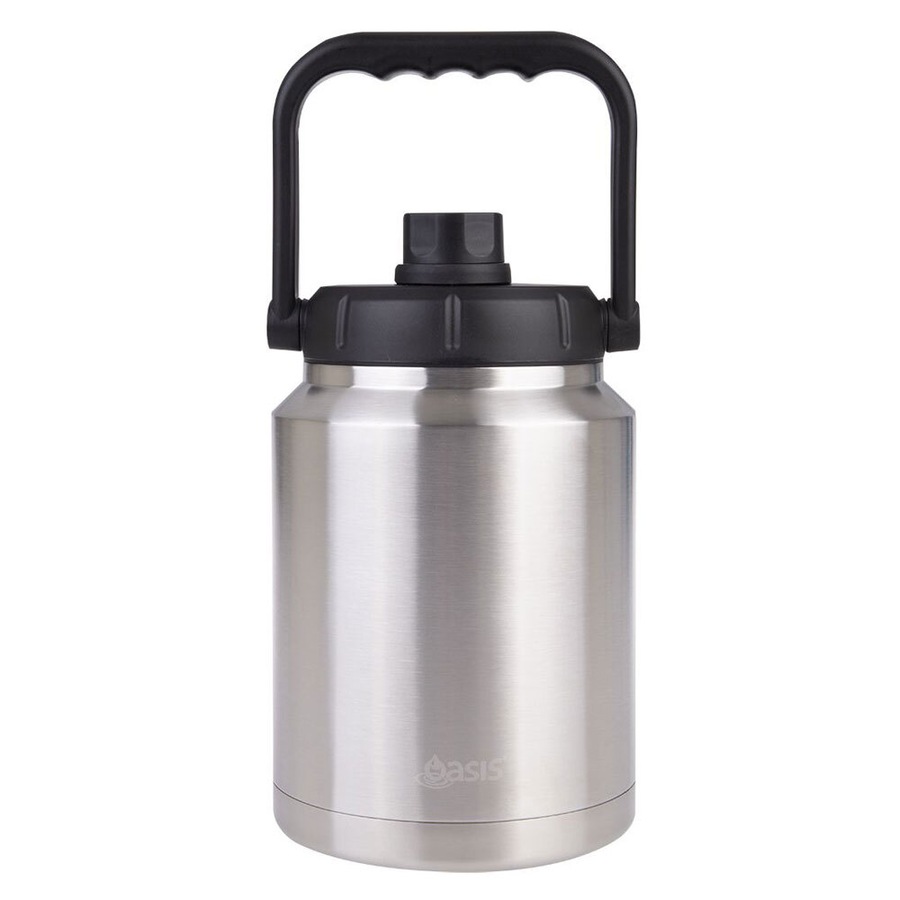 Oasis 2.1L Insulated Mini Jug Stainless Steel Water Bottle w/Carry Handle Silver