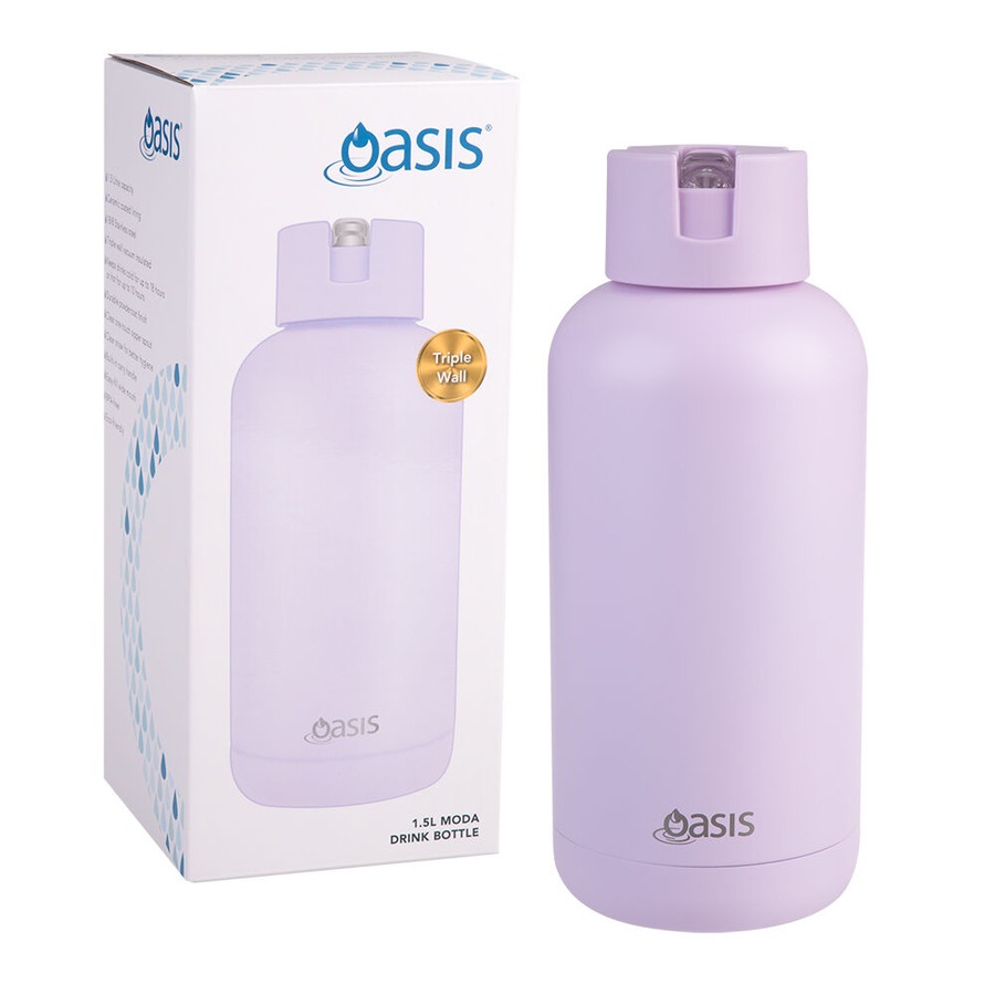 Oasis Ceramic Lined Stainless Steel Insulated Moda Drink Bottle 1.5L Orchid
