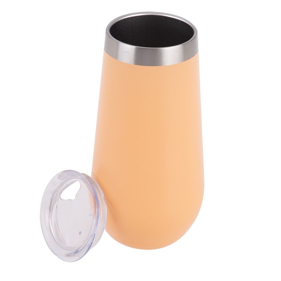 Oasis Stainless Steel Insulated Champagne Flute Double Walled 180ml Rockmelon