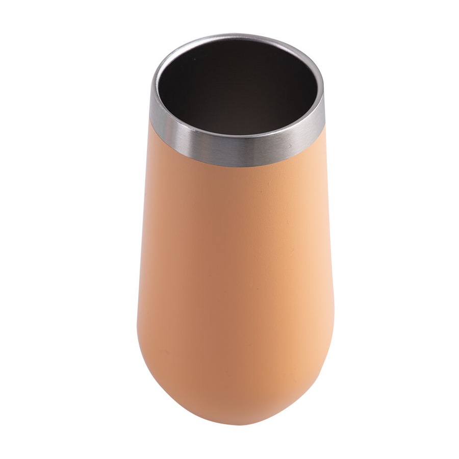 Oasis Stainless Steel Insulated Champagne Flute Double Walled 180ml Rockmelon