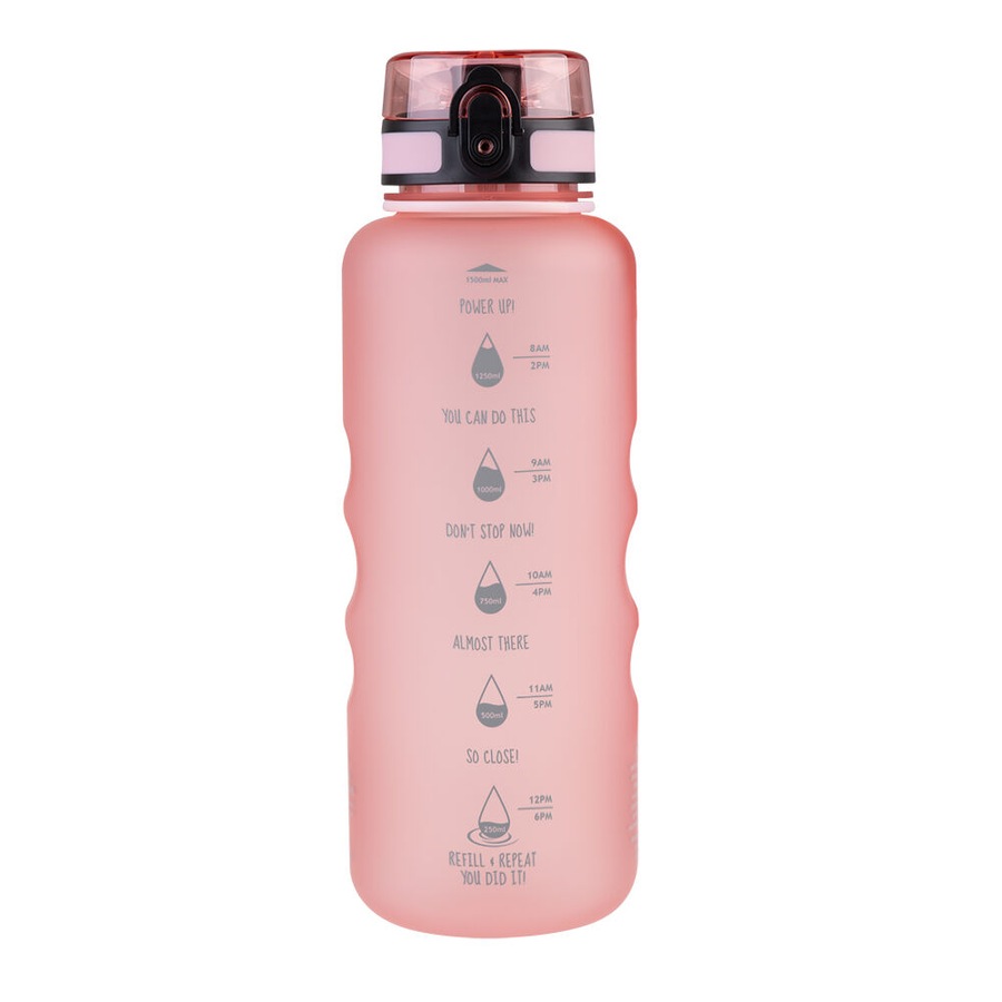 Oasis Tritan Motivational Sports Water Drinking Bottle 1.5L Glow Pink