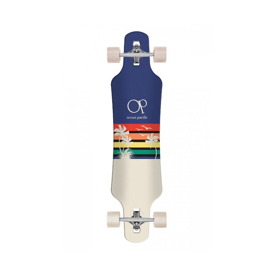 Ocean Pacific Swell Drop Through Longboard Outdoor Sport Navy/Off White 9.5in