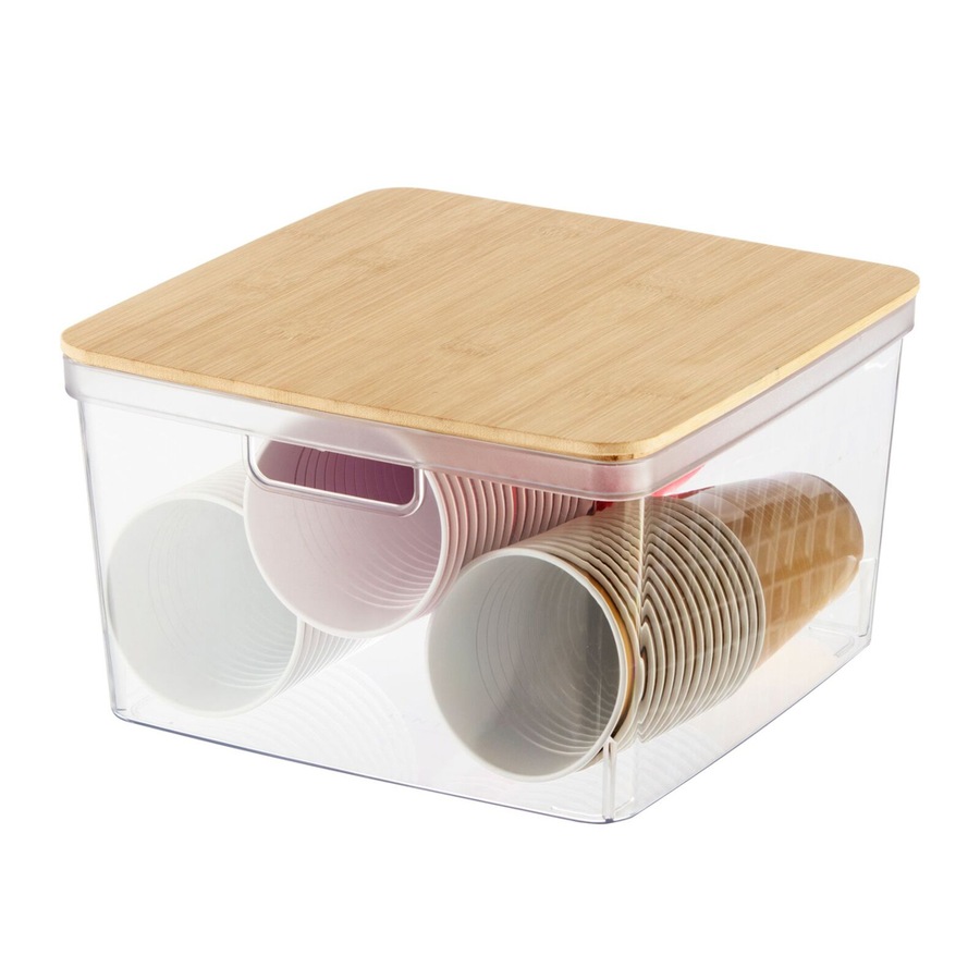 Buy Oggi Storage Bin Stackable Food Container Organiser w/ Bamboo Lid ...