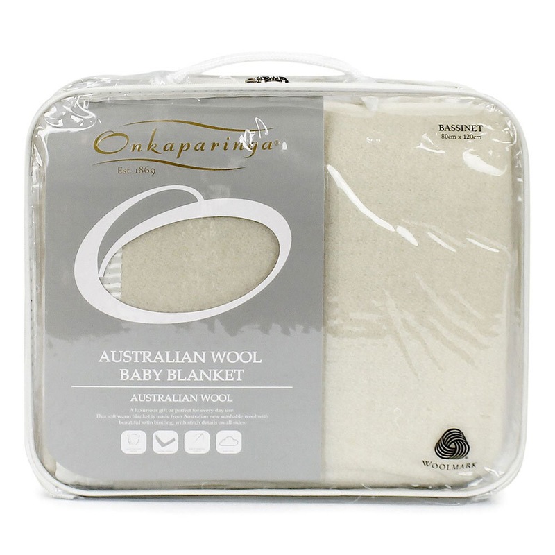 Buy Onkaparinga Baby Australian Wool Soft Warm Nursery Blanket For