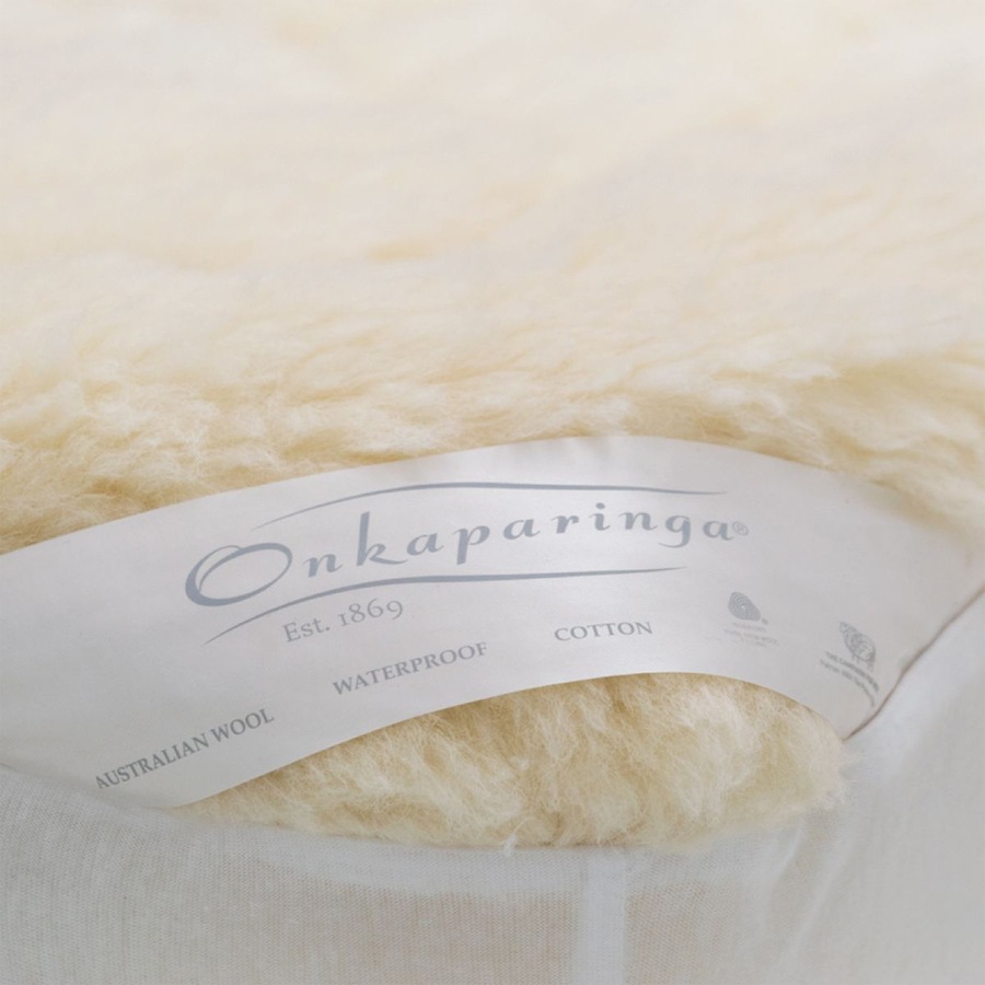 Onkaparinga King Bed Wool Reversible Waterproof Underlay Mattress Topper Bedding
