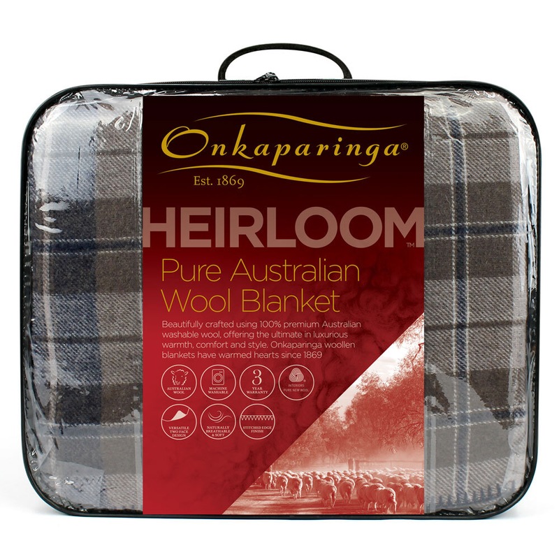 Buy Onkaparinga King/Super King Bed Heirloom Blanket Australian Wool