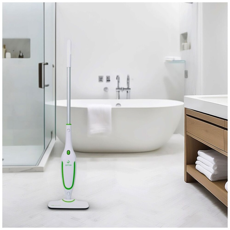 Optim Plus Steam Mop 25 Second Heat Up No Harsh Chemicals With Pad Cord Wrap