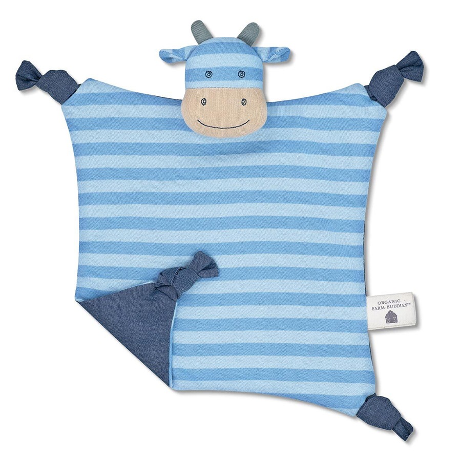 Organic Farm Buddies Cotton 30.5cm Blankie/Security Blanket Mr Moo Baby 0m+
