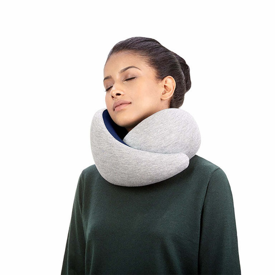 Ostrichpillow Go Neck Travel Pillow Memory Foam Sleep Support 70x15cm Deep Blue
