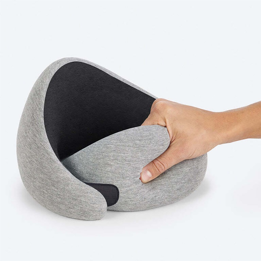 Ostrichpillow Go Neck Travel Pillow Memory Foam Support 70x15cm Midnight Grey