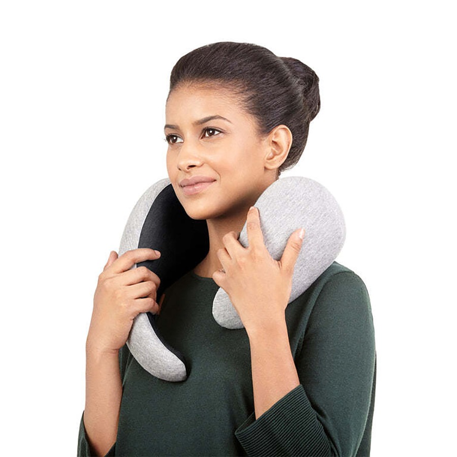 Ostrichpillow Go Neck Travel Pillow Memory Foam Support 70x15cm Midnight Grey