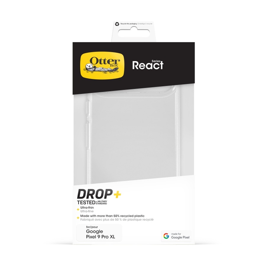 Otter OtterBox React Phone Case for Pixel 9 XL Drop Impact Protection - Clear
