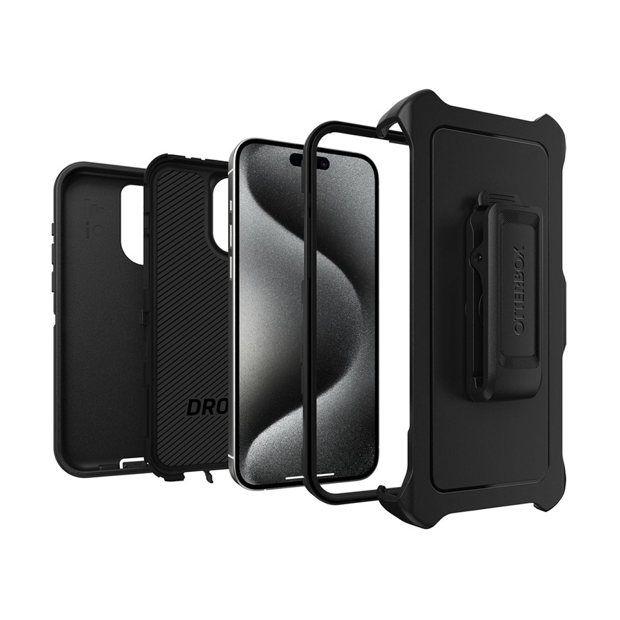 Otterbox Defender Case Mobile Cover Protection For Apple iPhone 15 Pro Max Black