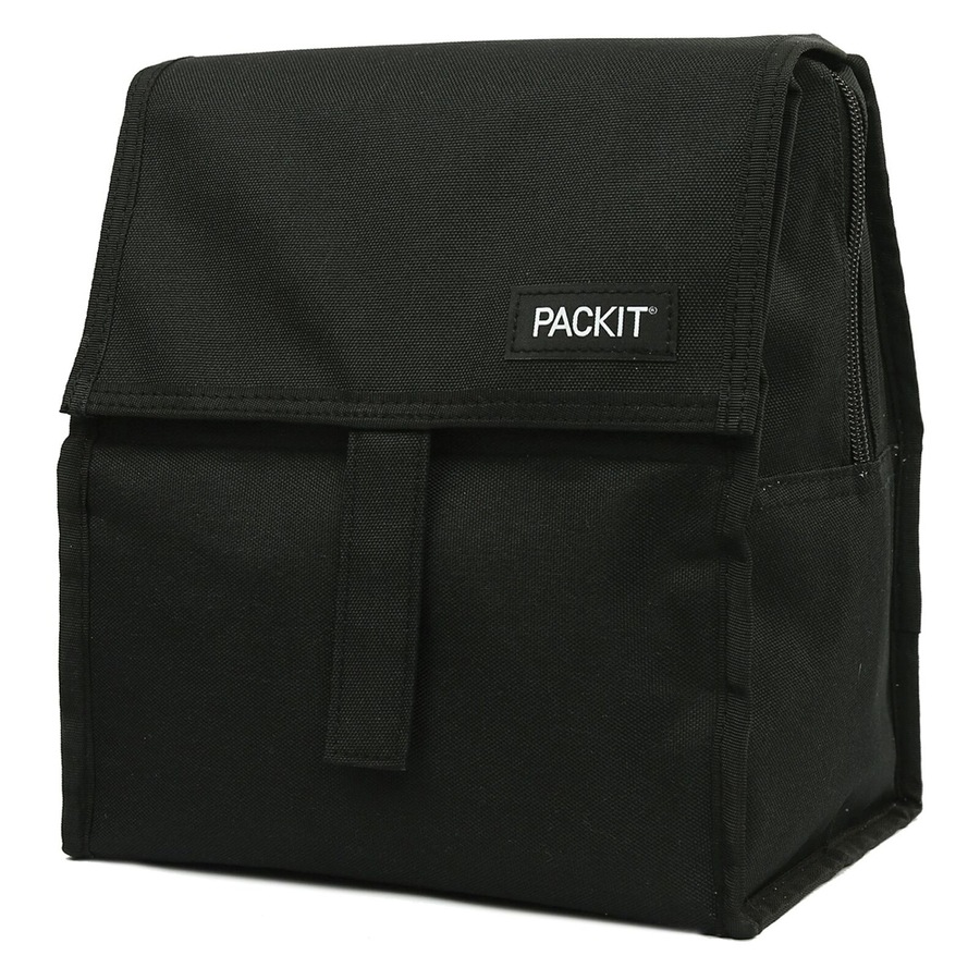 Packit Freezable Lunch Bag Chiller Travel/Outdoor Food Storage Container Black