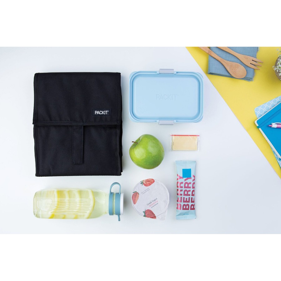 Packit Freezable Lunch Bag Chiller Travel/Outdoor Food Storage Container Black