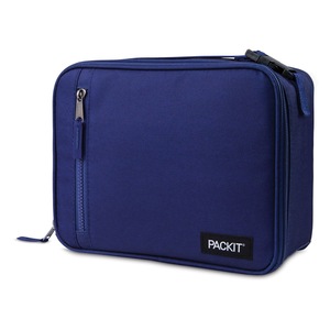 PackIt Freezable Polycanvas Lunch Box Bag Storage Rectangle 25cm True Blue