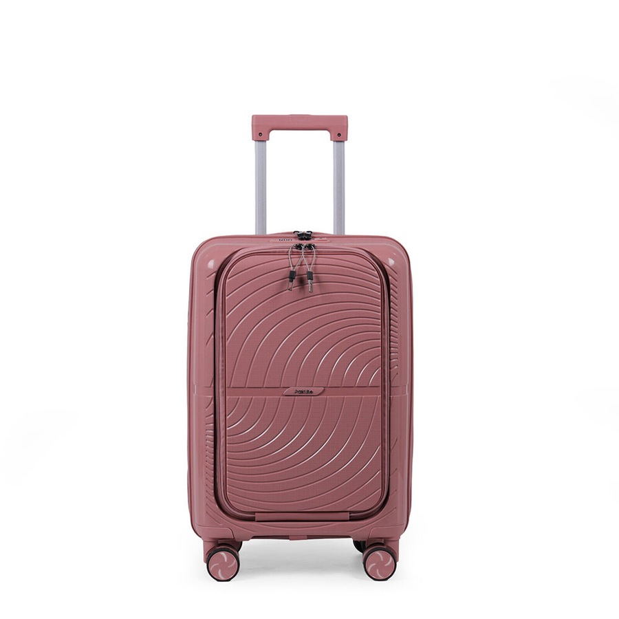 Paklite Solar Small Travel Luggage Suitcase Lightweight 55x35cm Pink