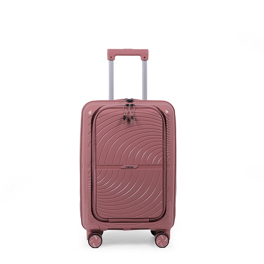 Paklite Solar Small Travel Luggage Suitcase Lightweight 55x35cm Pink