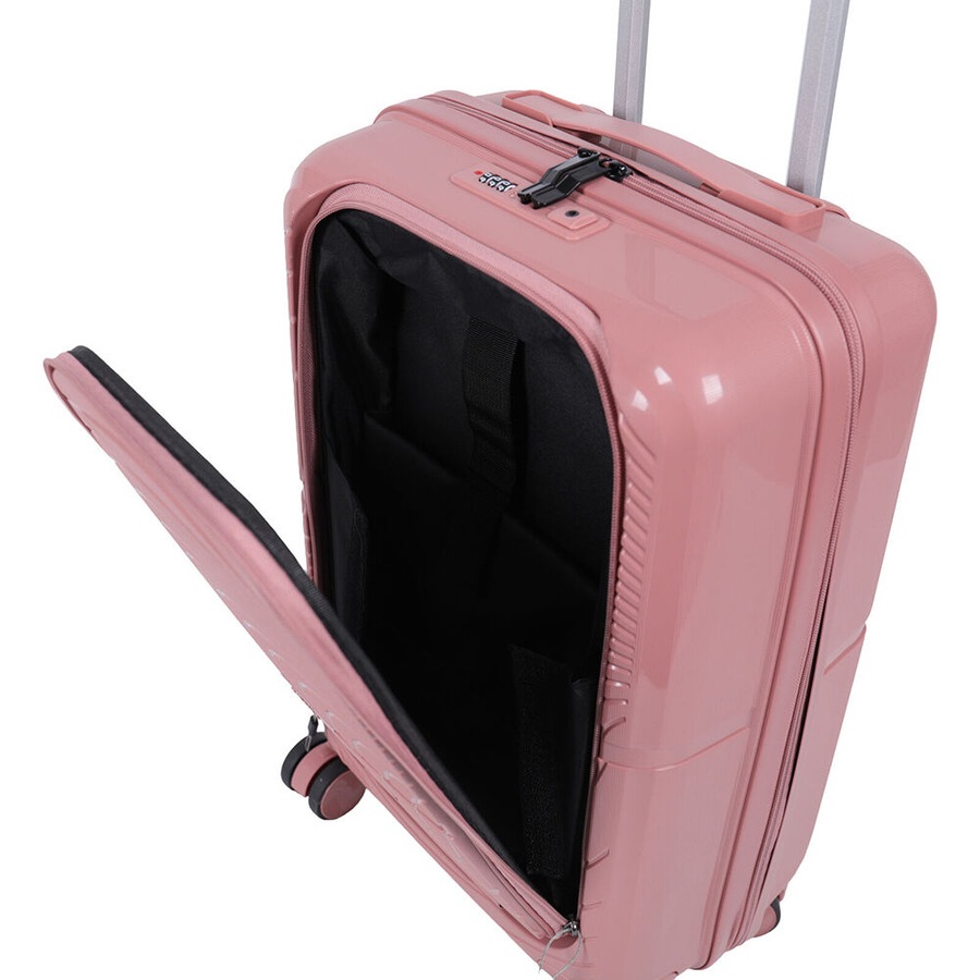 Paklite Solar Small Travel Luggage Suitcase Lightweight 55x35cm Pink