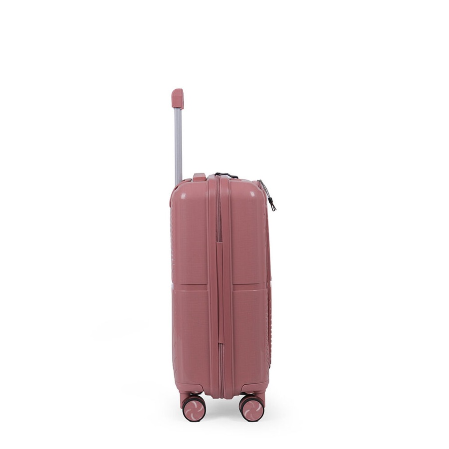 Paklite Solar Small Travel Luggage Suitcase Lightweight 55x35cm Pink