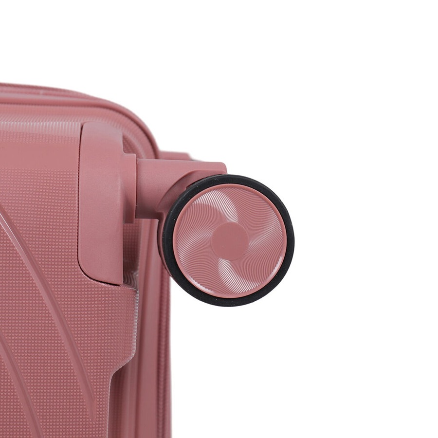 Paklite Solar Small Travel Luggage Suitcase Lightweight 55x35cm Pink