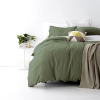 Park Avenue King Bed Cotton European Vintage Washed Quilt Cover/Pillowcases Fern