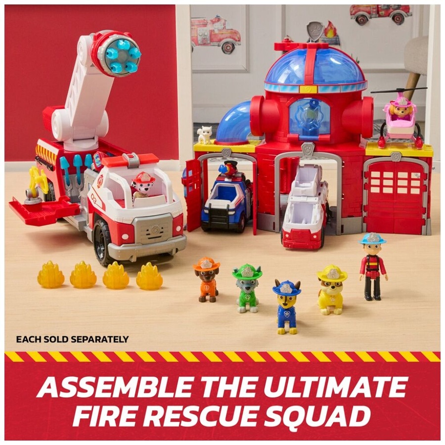 Paw Patrol Fire Rescue Station Command Center Deluxe Childrens Toy Playset 3Y+