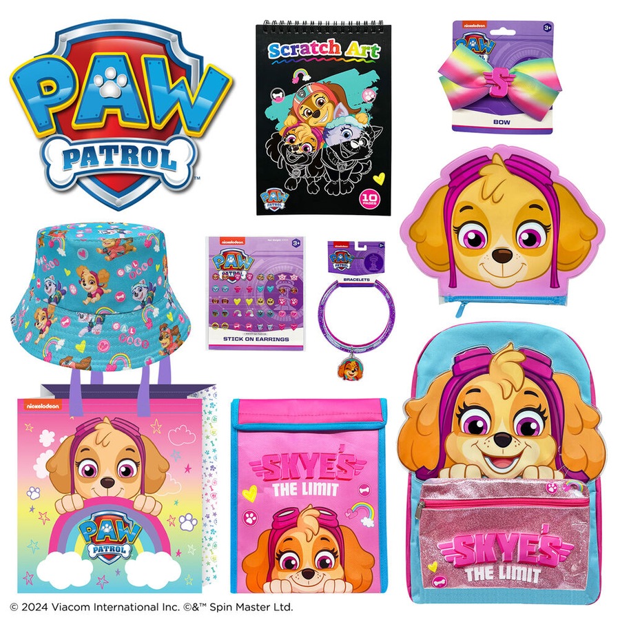 Paw Patrol Skye Kids/Children Fun Cartoon Showbag S5 w/ Backpack/Hat/Bow