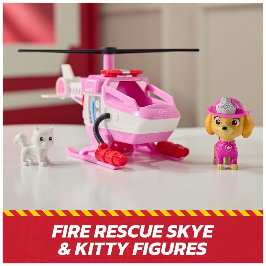 Paw Patrol Skye Rescue Fire Helicopter Chopper Vehicle Childrens Toy 3Y+ Pink