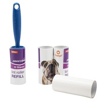 Paws & Claws 10 Sheet Lint Roller Pet Fur/Hair Remover Cleaning w/ 3 Refills