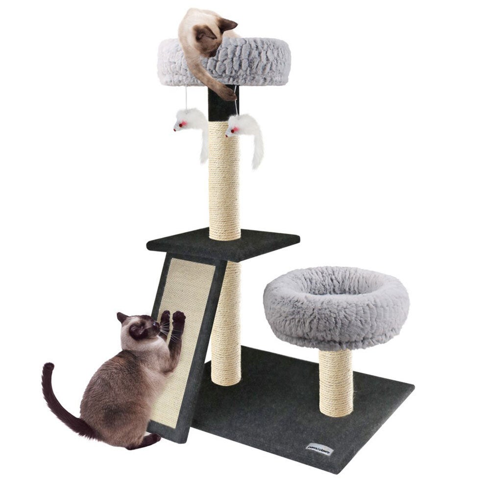 Paws & Claws 102cm Catsby Scratching Post w/ Ramp/Double Lounger Furniture Cat