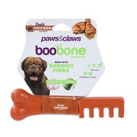 Paws & Claws 18.5cm Boobone Bamboo Toothbrush/Chew Toy Roast Chicken Pet/Dog