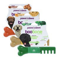 Paws & Claws Boobone Toothbrush Peanut Butter/Roast Chicken/Mint Chew Toy/Dog