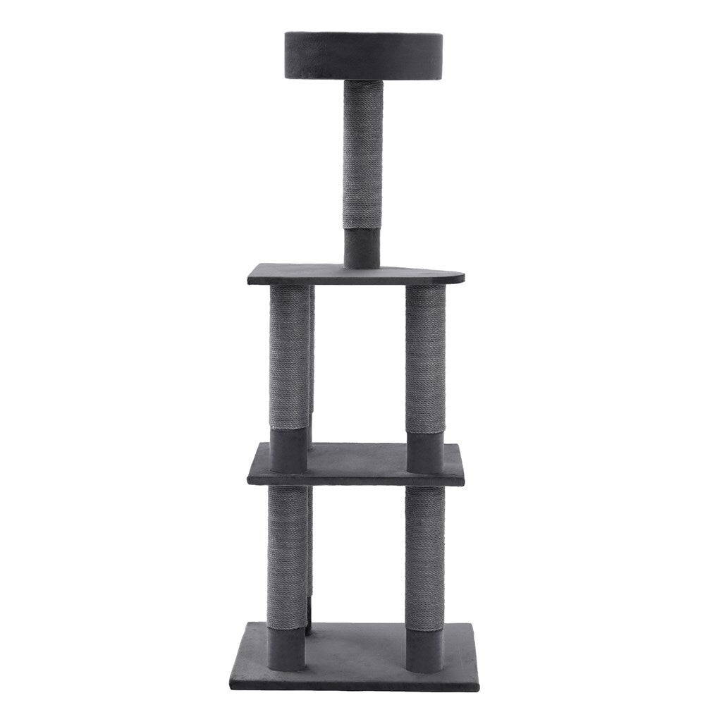 Paws & Claws Catsby 116.5cm Belmont Activity Tree Scratch Cat Tower Charcoal