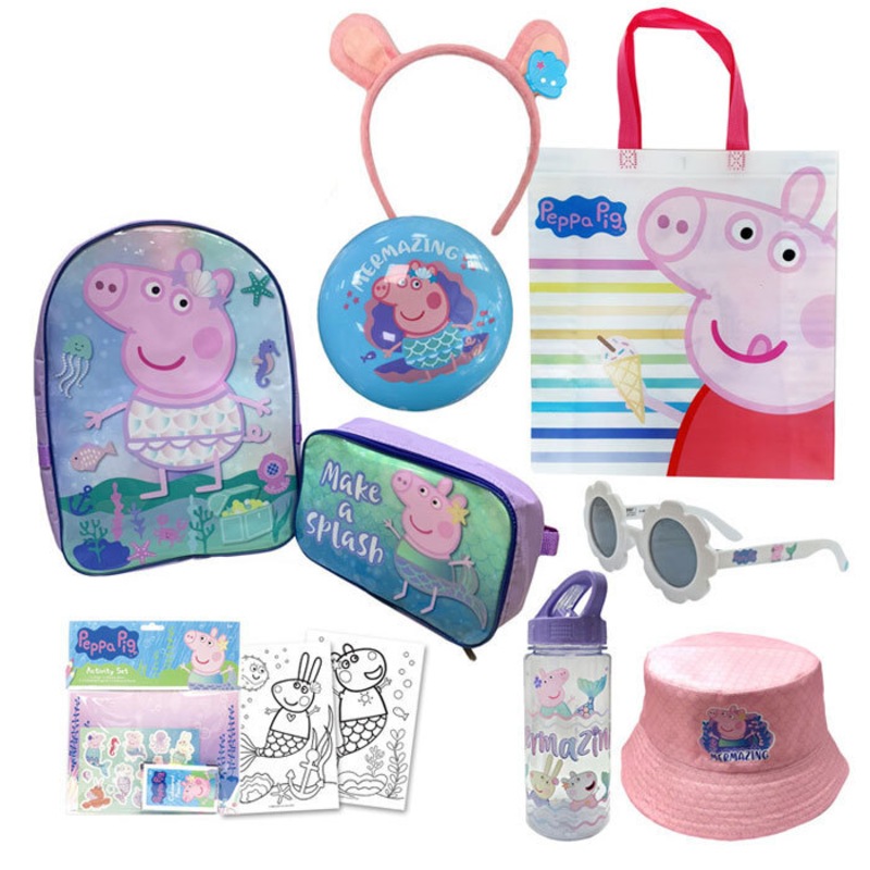 Buy Peppa Pig Mermaid Showbag Kids w/Backpack/Bottle/Sunglass/Headband