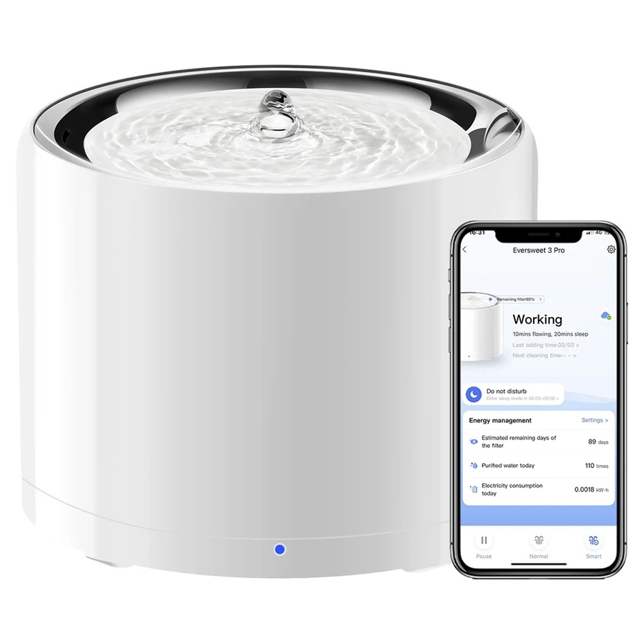 Petkit Eversweet 3 Pro Dog/Cat Wireless Smart Bluetooth Drinking Fountain 1.8L