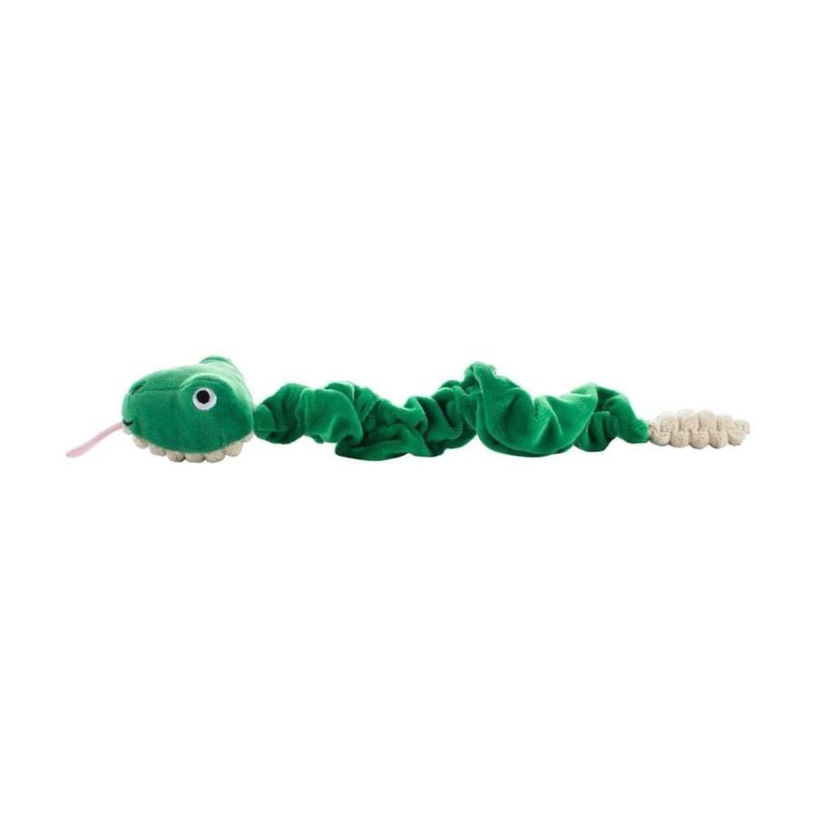 Petshop By Fringe Studio Hisses & Kisses Tuggable Soft Plush Dog Toy Green