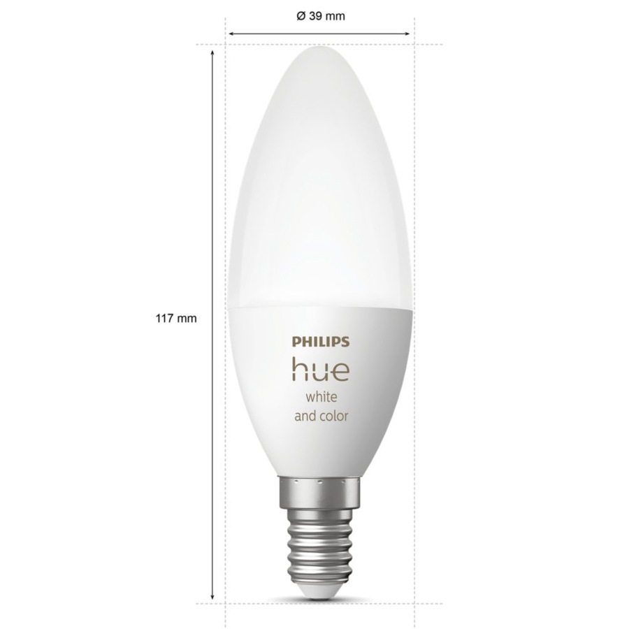 Philips 5.3W Hue White/Color Dimmable Globe LED Light Bulb E14 Bluetooth Control
