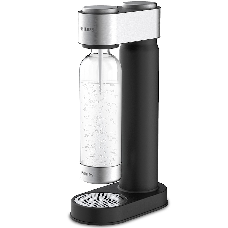 Philips GoZero Soda/Fizzy Sparkling Water Maker w/ 1L Carbonating Bottle Black